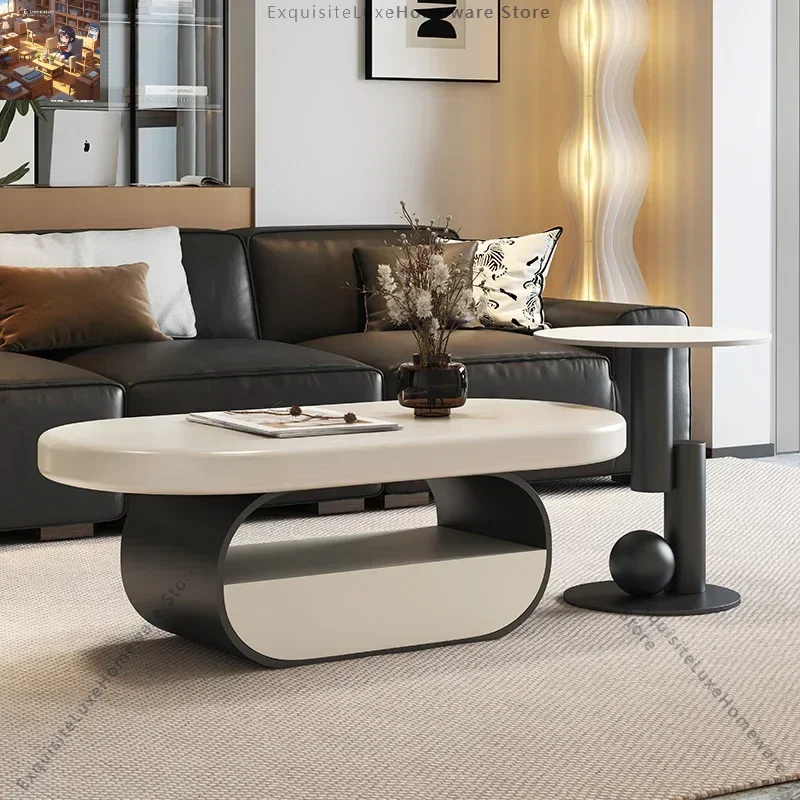 

Living Room Decoration Coffee Table Nordic Modern Designer Aesthetic Standing Side Table Unique Couchtisch Postmodern Furniture
