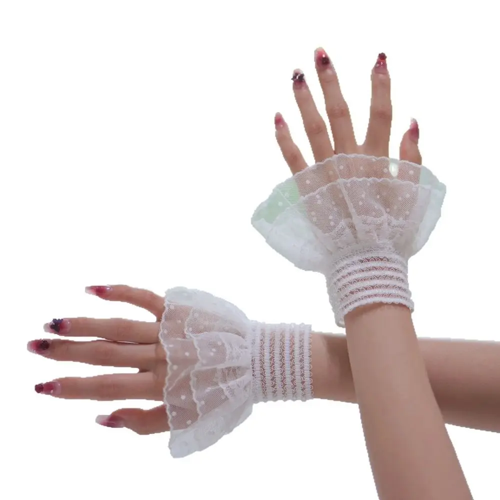

New Mesh Fake Cuff Detachable White Wrist Cuff Lace Cuff Photography Props