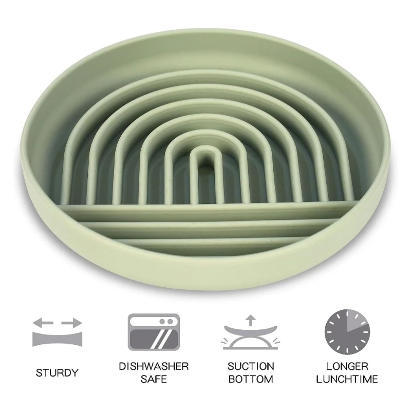 Dog Slow Feeder Bowl Fun Bowl Durable Silicone Bowls Bloat Stop Preventing Choking for Medium Small Dogs