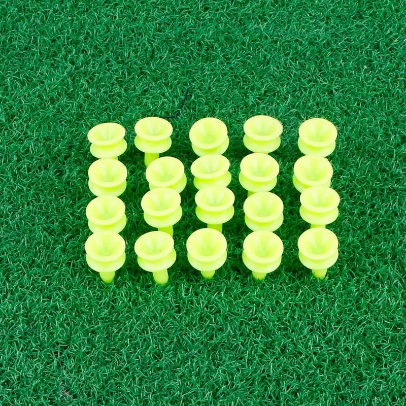 Short Golf Tees Portable Golf Tee Double Layer 50/100pcs High-Performance Reusable Golfing Tee Golf Equipment For Women Men