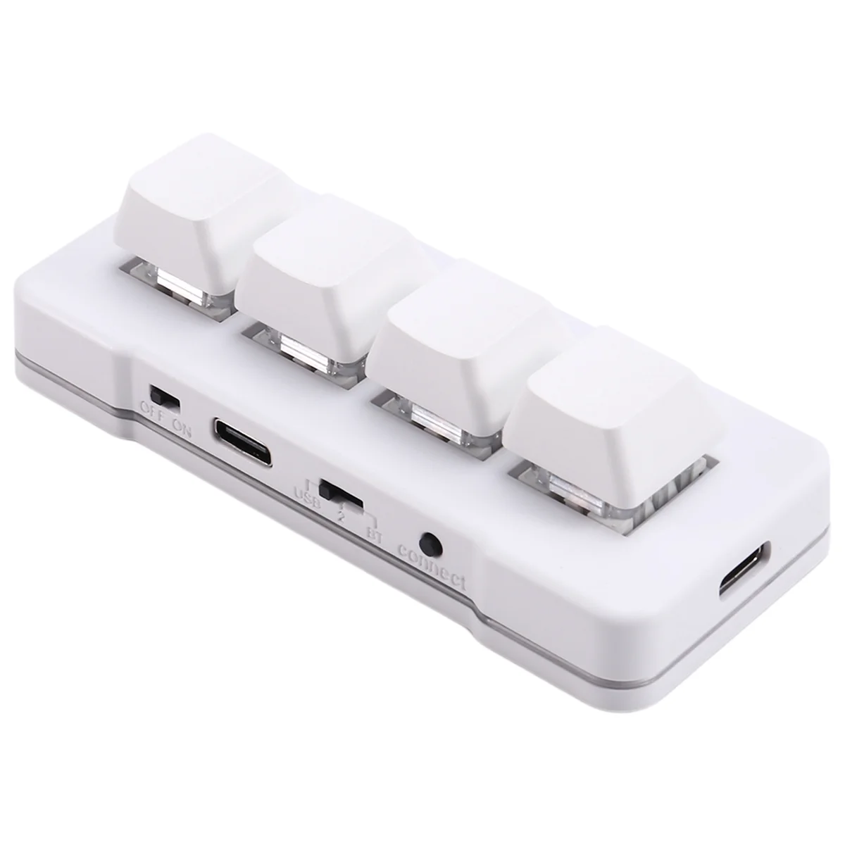 คีย์บอร์ดแบบกําหนดเองขนาดเล็ก MK424G 4 คีย์ยอดนิยม สีขาว