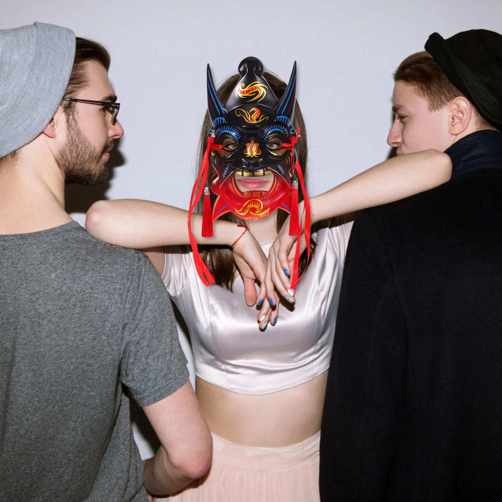 Intricate Handpainted Full Facial Mask Traditional Craftsmanship Lightweight Comfort Masquerade Parties Theater Performances