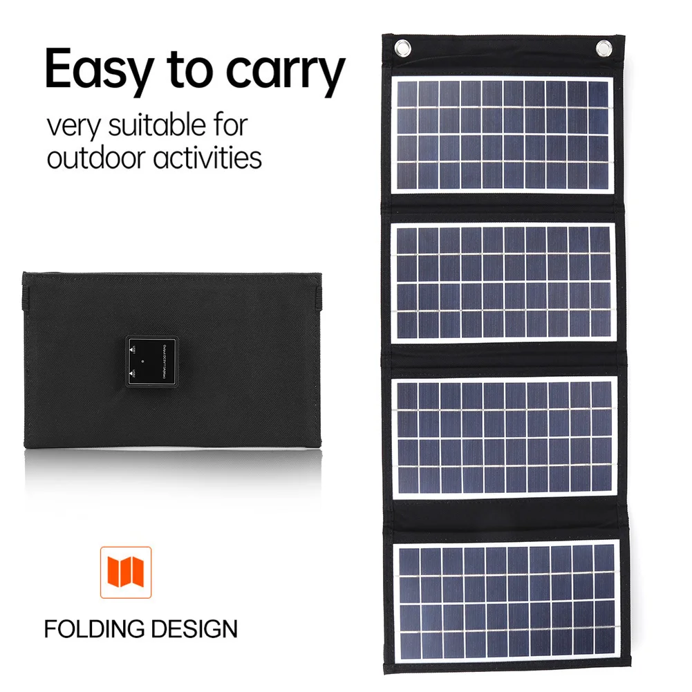 30/40/50W Foldable Solar Panels Portable Solar Panels Charger 5V 3A Power Solar Panel Mobile Power Supply for Outdoor Tourism