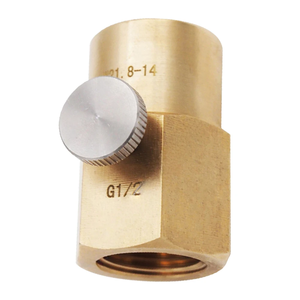 

CO2 Refill Adapter Quick Connect Soda Cylinder Adapter G1/2 To W21.8-14 Homemade Beer Barrel Regulator Leakproof for Soda Bottle