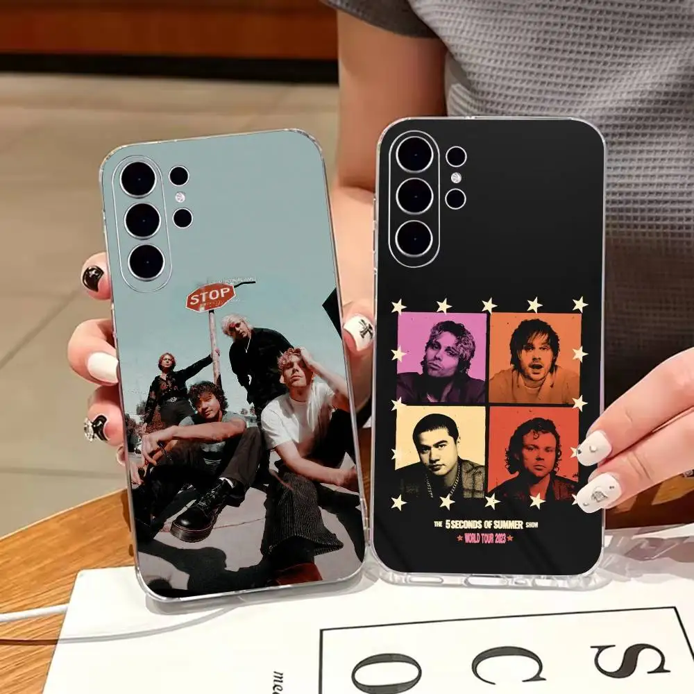 5sos S-SecondS of SummerS Fans Phone Case For Samsung S25,S24,S21,S22,S23,S30,Ultra,S20,Plus,FeTransparent Cover