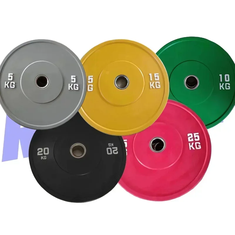 Large-hole Barbell Plate Hard Bell Plate Barbell Color Plastic Big Hole Hard Pull  Fitness  Weightlifting