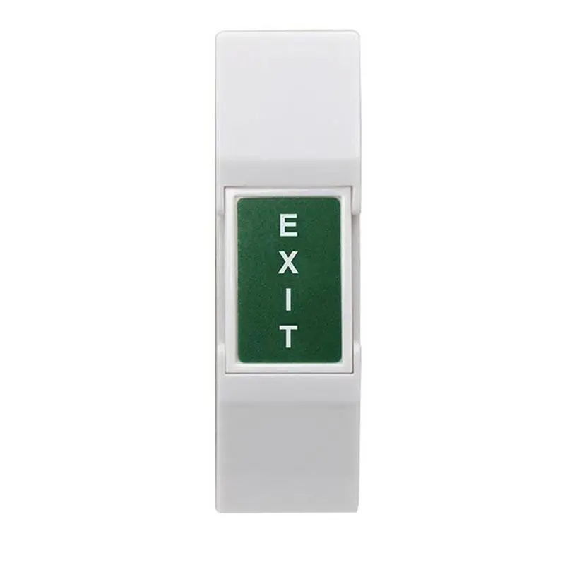 ABZZ-Access Control System 10Pcs Mini Exit Button With Bottom Box English Label Push Switch COM NC NO Output
