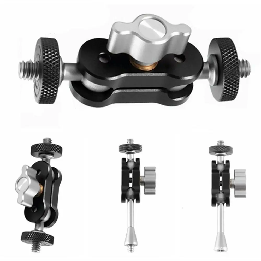 1/4 Inch Screw Camera Magic Arm Double Ball Head Adjustment Ball Magic Arm Aluminum Alloy Lightweight Magic Arm Bracket