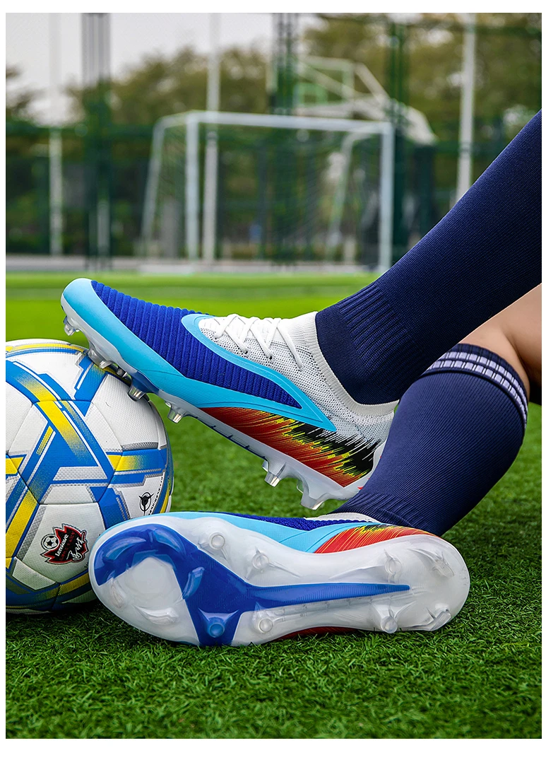 Neue Herren Fußballschuhe Ultraleichte Outdoor-Trainingsschuhe Dropshipping Fußballschuhe mit Langen Stollen FG Rutschfest – Detail 5
