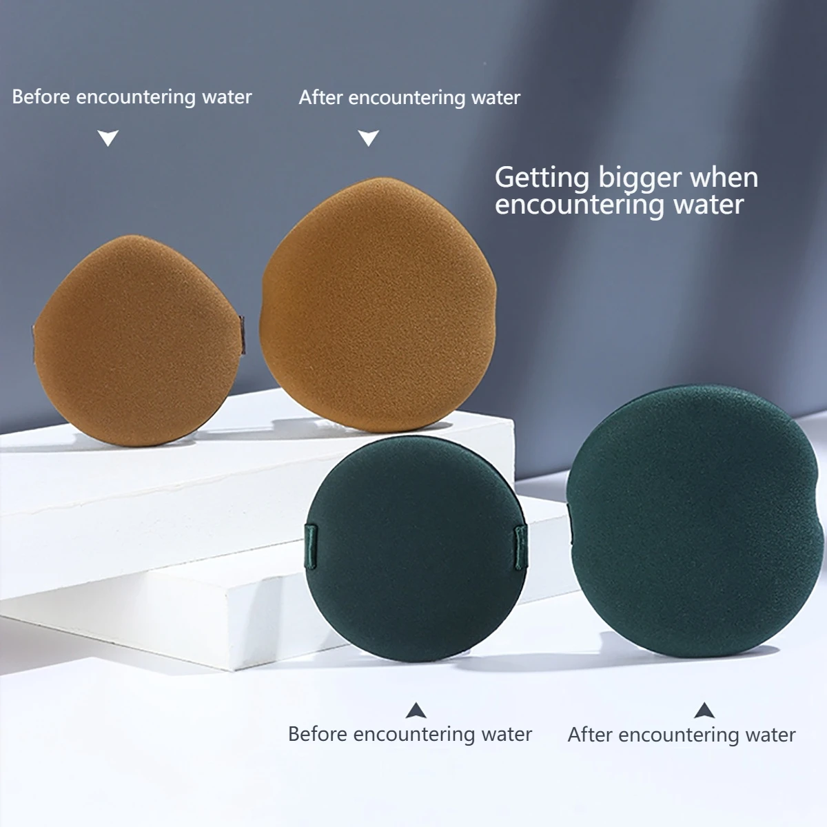 7 szt. Gąbeczek do makijażu do kremu do twarzy, pudru, korektora, gąbka do makijażu, narzędzie do makijażu, akcesoria do makijażu dla kobiet