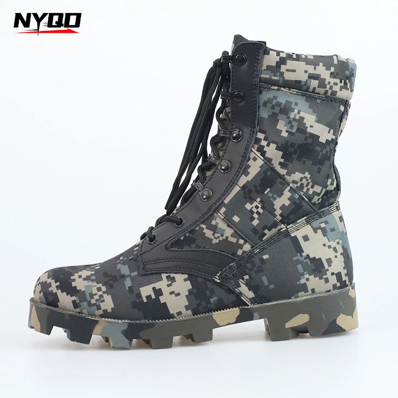 Lightweight High Top Hiking Boots for Men Anti Slip Wear Resistant Shock Absorption Outdoor Trekking Desert Tactical Shoes