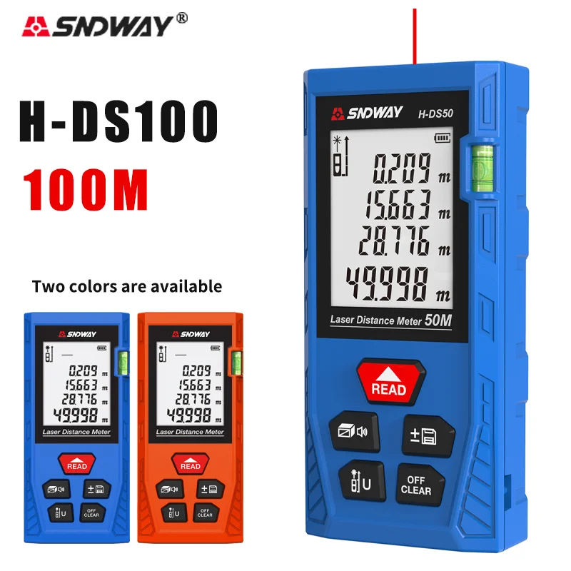 SNDWAY Laser Distance Meter Digital Range Finder 100m 70m 50m Rangefinder Trena Lazer Tape Measure Ruler Roulette Measurer Tool