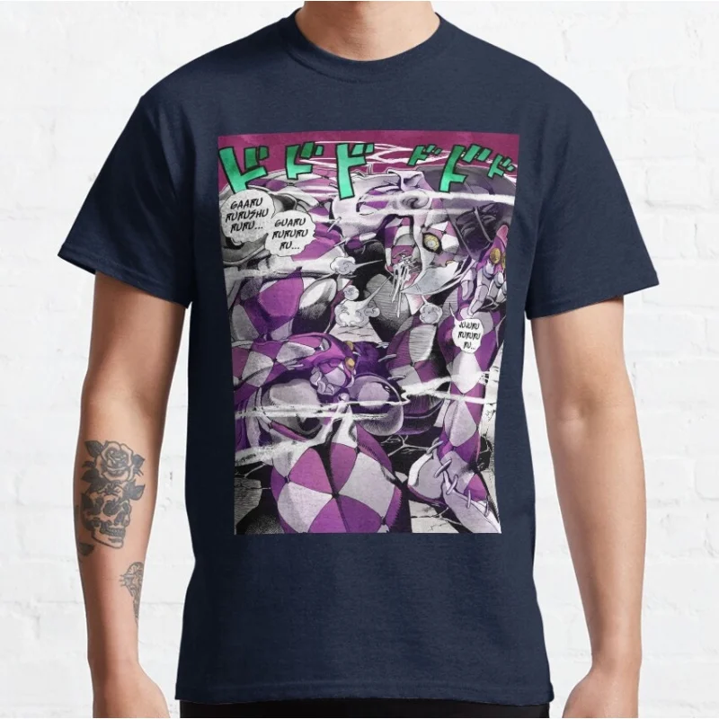

Purple Stand haze JoJo's Bizarre Adventure Anime Gift t shirt 100% cotton Graphic Clothes Y2K clothing All size Tops S-6XL