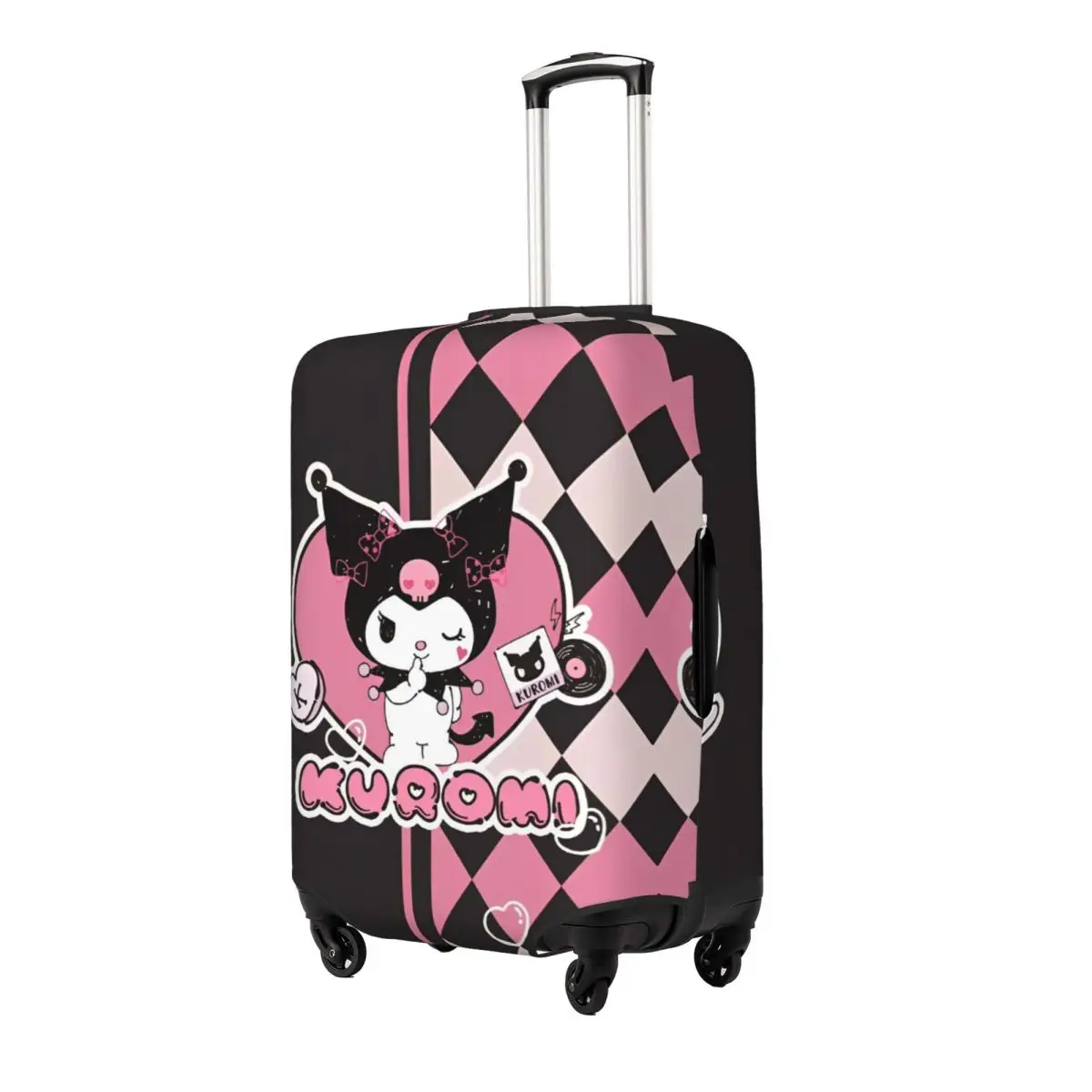 Kawaii Kuromi Travel Luggage Cover Suitcase Protector Fits 18-32 Inch Luggage