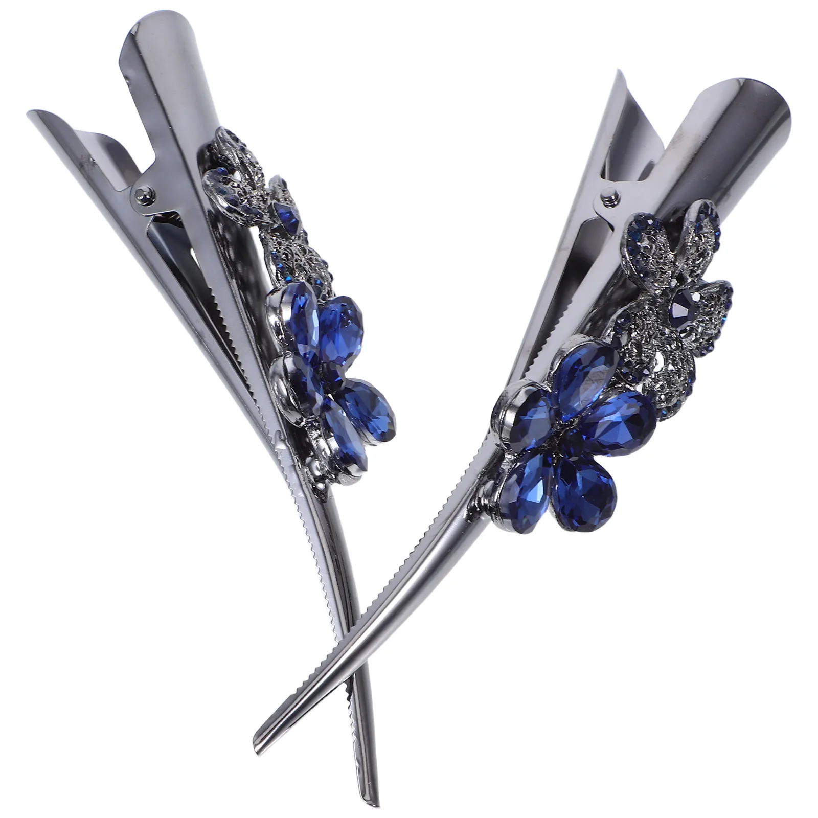 

2Pcs Metal Rhinestone Hair Clips for Women Bridal Barrette Bridesmaid Accessories Alloy Flat Jewelry Hair Decor