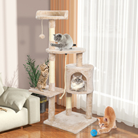 SKSBTF Cat Tree Cats Tower For Indoor Cat With Sisal-Covered Scratching Posts Cat House Padded Plush Top Perches Condos With Toy