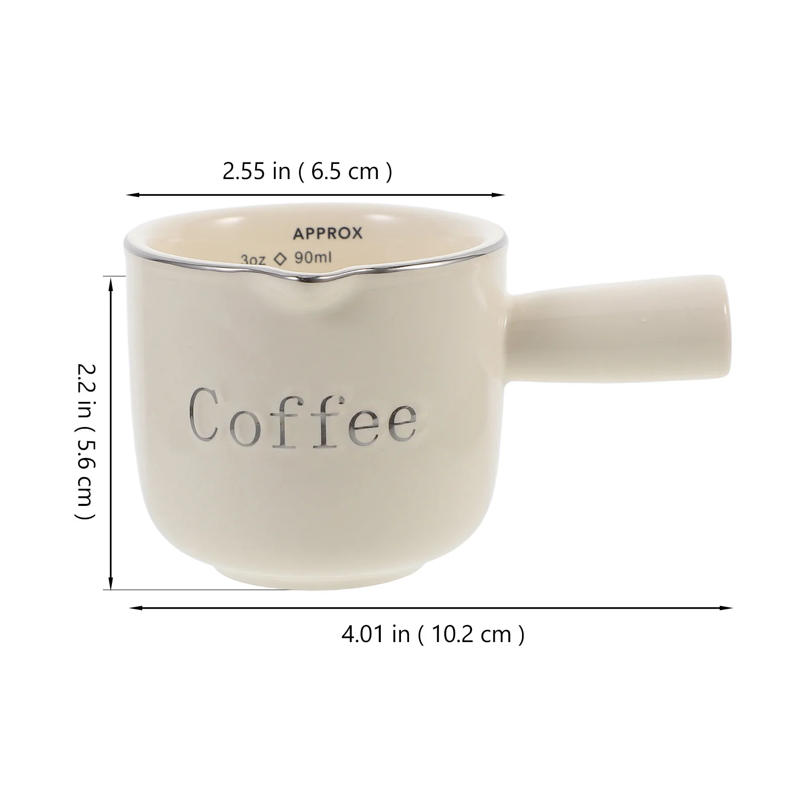 

2Pcs Ceramic Coffee Milk Cream Pitcher Small Smooth Surface Drip Spout Multi Use for Sauce Syrup Ceramic Cup Pitcher for Sauce