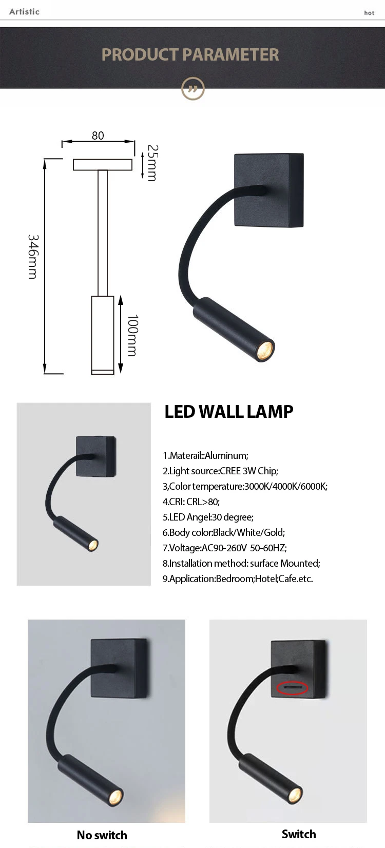 2x USB Oplaadbare Wandlamp Wit - Draadloos - 4400 mAh Accu - Geschikt voor Binnen & Buiten