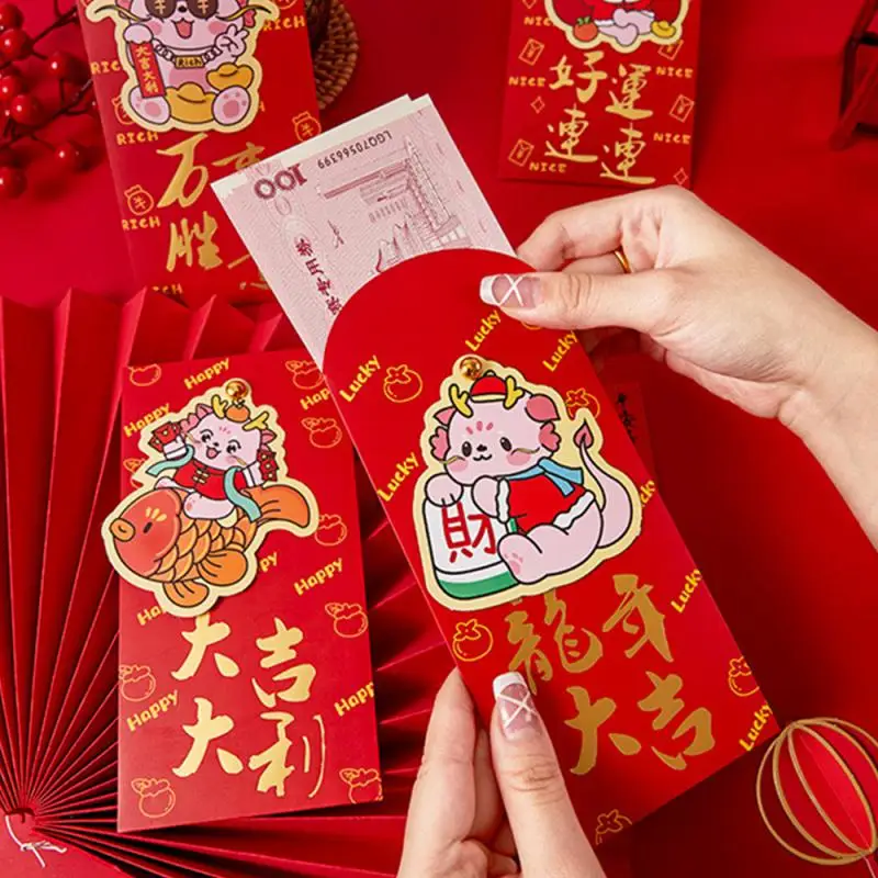 Rotating Red Envelope Of The Festival Auspicious Symbol Not Easy To Fold Unique Design Outstanding Texture Lucky Money. Symbolic