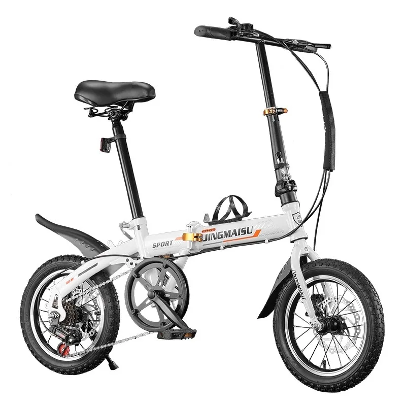 Mini Folding Bicycle 14 16 Inch Adult Small‑Wheel Commuter Bike Portable Shift Pedal Vehicle Urban Daily Commuting Cycling Tool