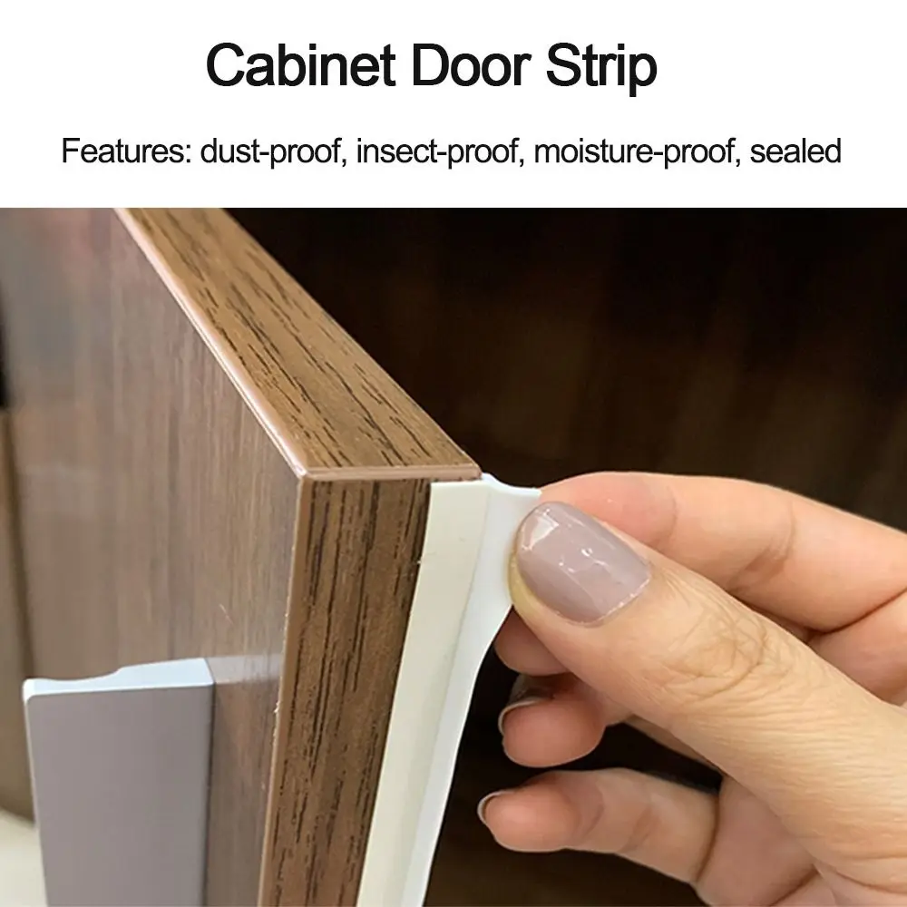 TPE Gap Filling Wardrobe Seal Insect-proof Self-Adhesive Dust-proof Strip Seal Strip Cabinet Door Strip