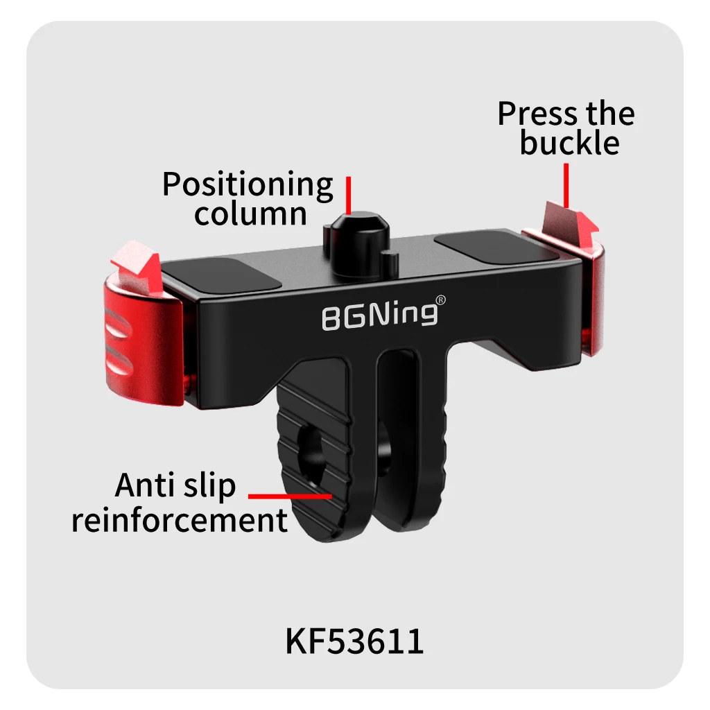 Schnellverschluss-Basisklemme mit M5-Rändelschraube für GoPro Hero 13 12 11 10, Ersatzhalterung, N52-Magnet, rutschfest, 1/4 Zoll Stativadapter – Detail 16
