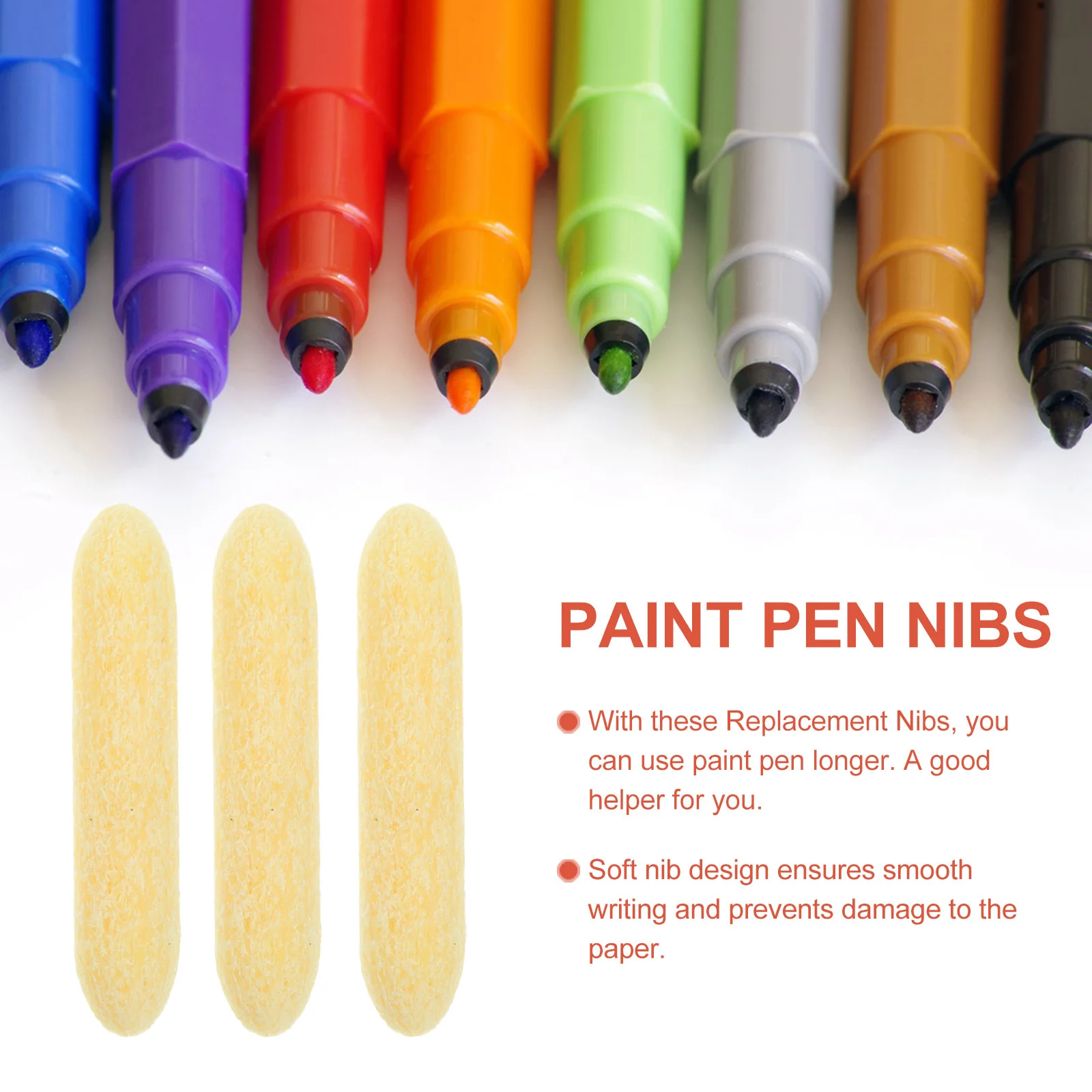 

25Pcs Paint Pen Nibs Exquisite Workmanship Practical Refillable Paint Pen Supplies Classroom Accessories