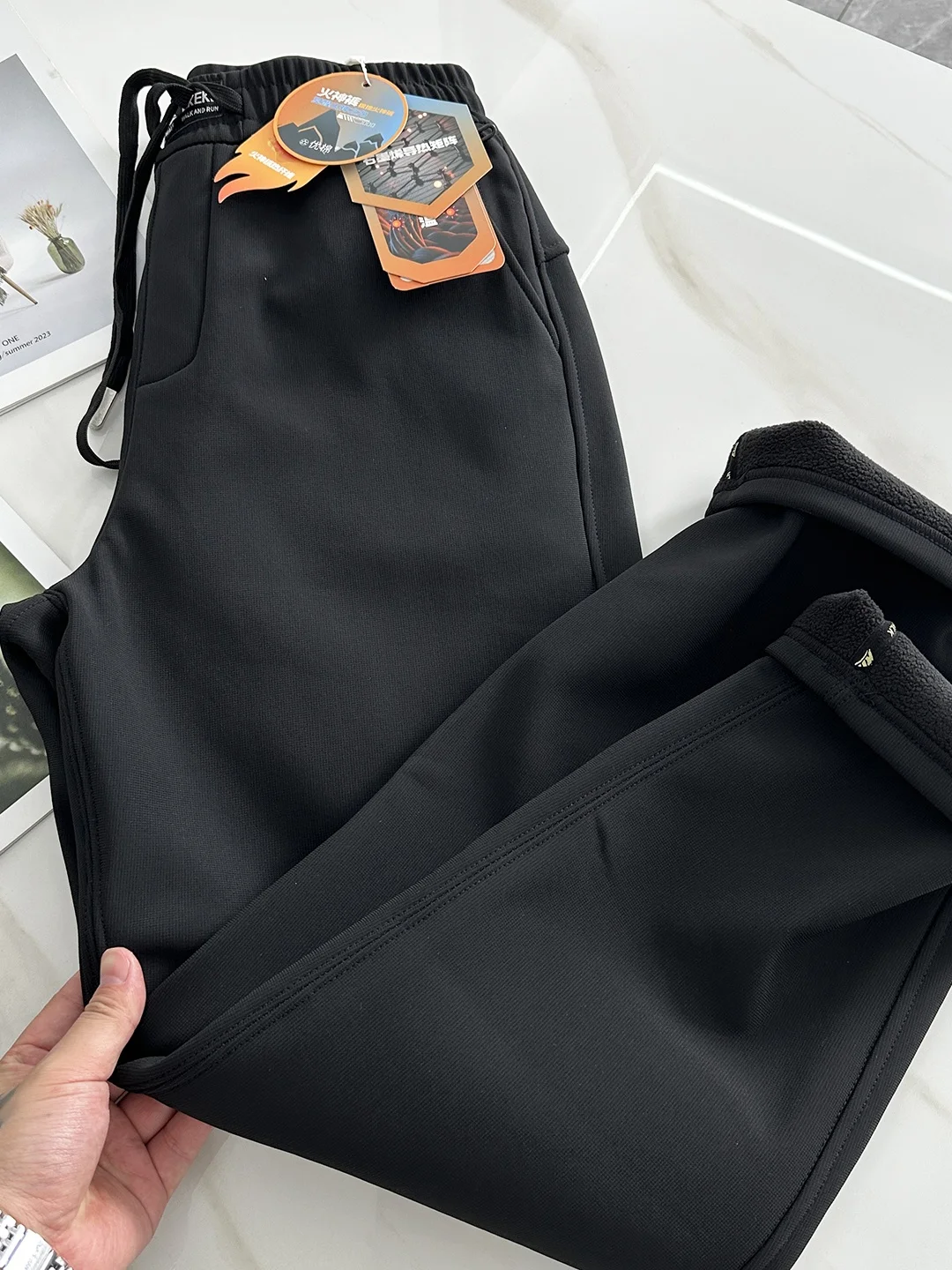 

Мужские повседневные брюки Thiened Fce Windproof Aphene Matrix Thermal для активного отдыха, теплые, прямые, из нейлона, модель Fire God