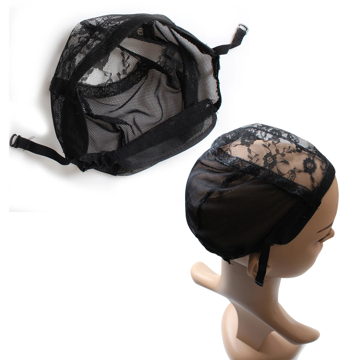 

1Pc Average Wig Cap for Making Wigs with Adjustable Strap on the Back Weaving Cap Glueless Wig Caps Hair Nets Black