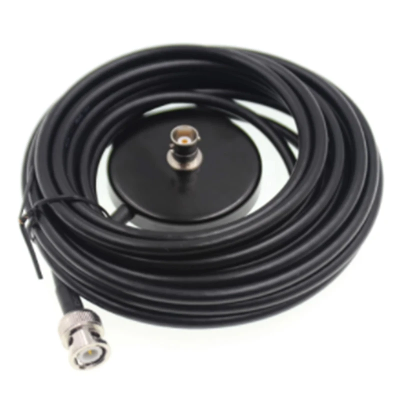 เสาอากาศแม่เหล็ก Mount 5M Feeder CABLE พร้อมขั้วต่อ BNC สําหรับรถยนต์เครื่องรับส่งสัญญาณมือถือเสาอากาศรถยนต์