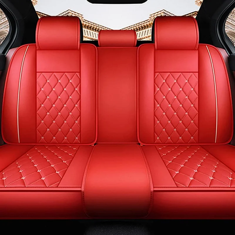 Full set car seat covers, Crown PU leather full surround, comfortable cushion cover fit for most 5 seats cars/SUV/truck/vans