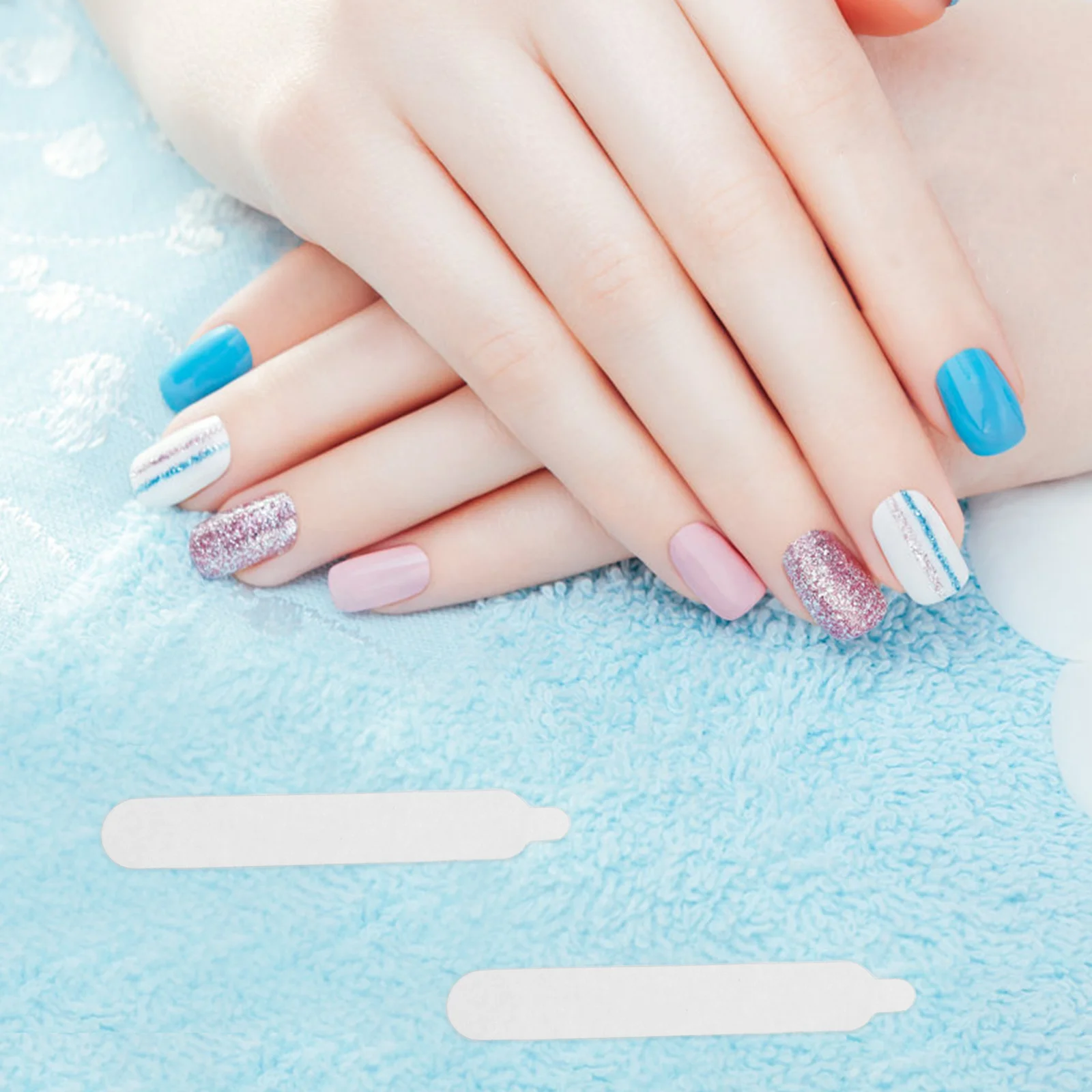 

480Pcs Double Sided Nail Tape Transparent Breathable Adhesive Manicure Strips Peel Off Tabs for Acrylic False Nails