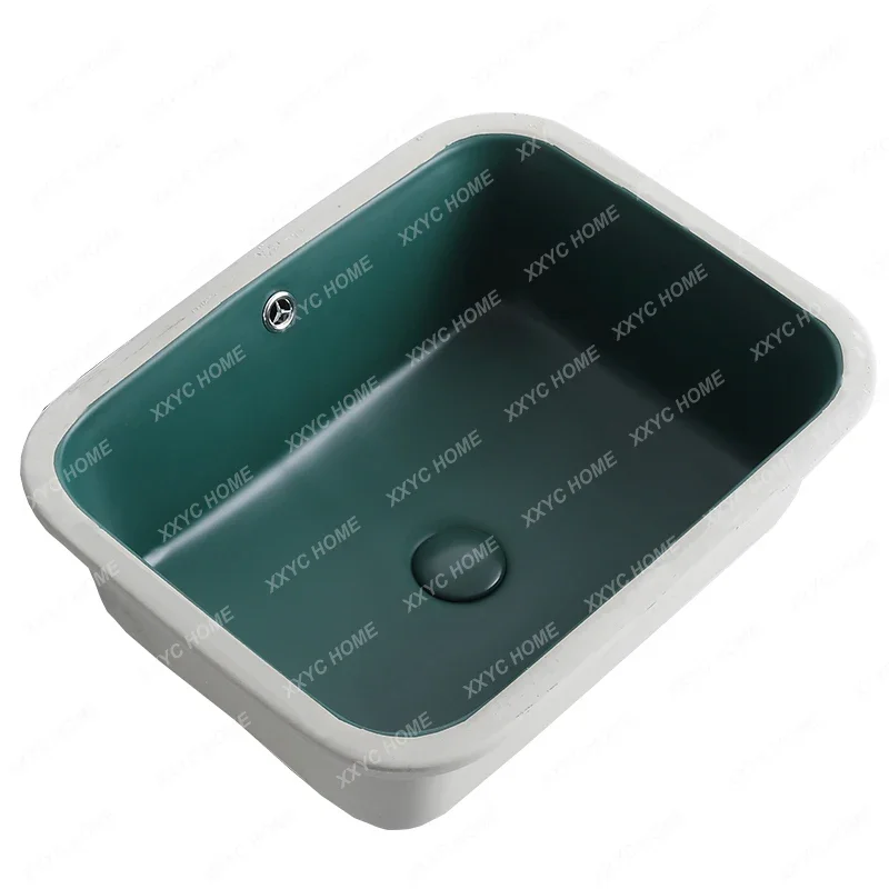 Deepening Drop-in Sink Embedded Ceramic Basin Single Basin Rectangular Ultra-Deep Washbasin