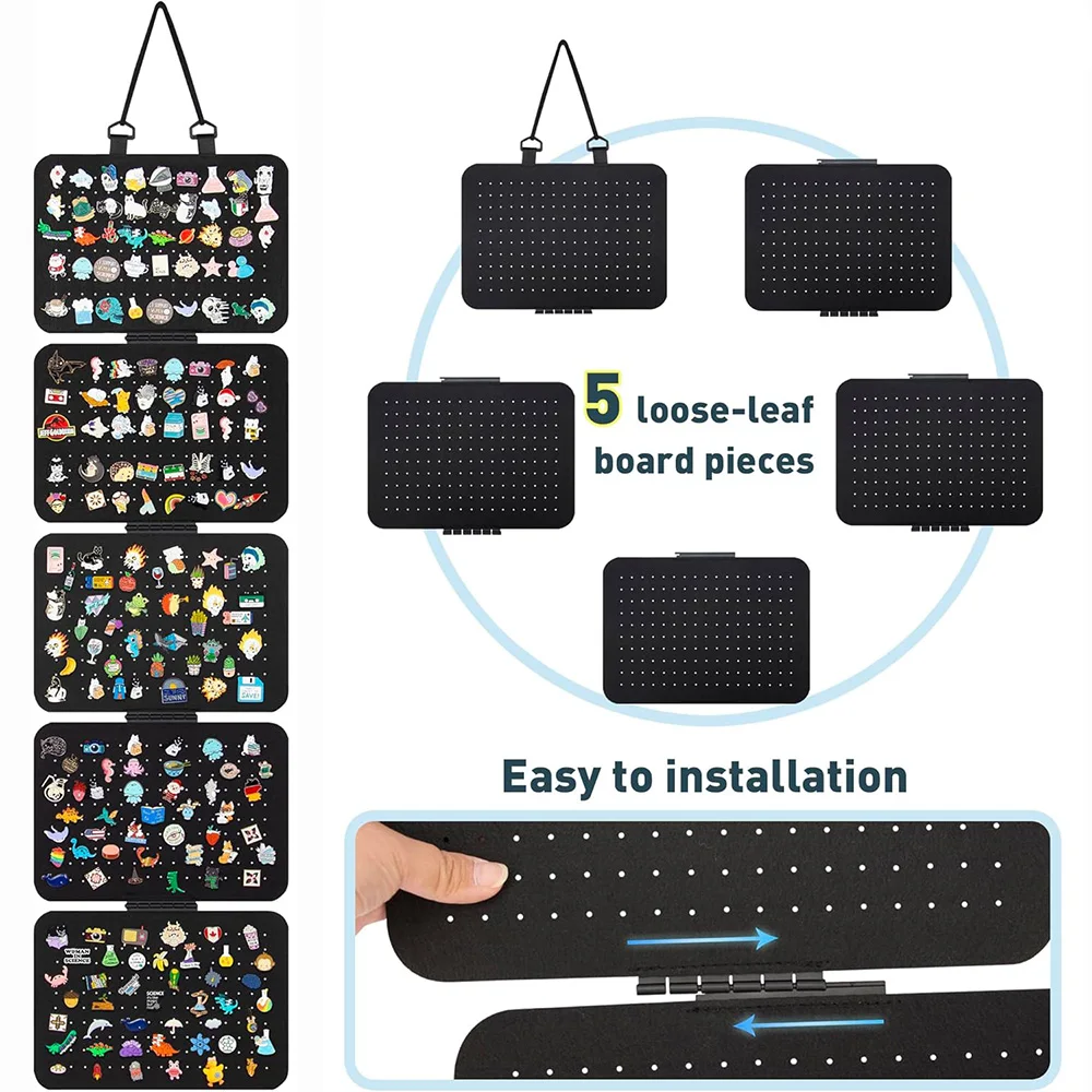 معلقة المينا التلبيب دبوس عرض لوحات ورأى شارة زر بروش تخزين حامل مجوهرات قلادة عرض موقف القرط المنظم #4