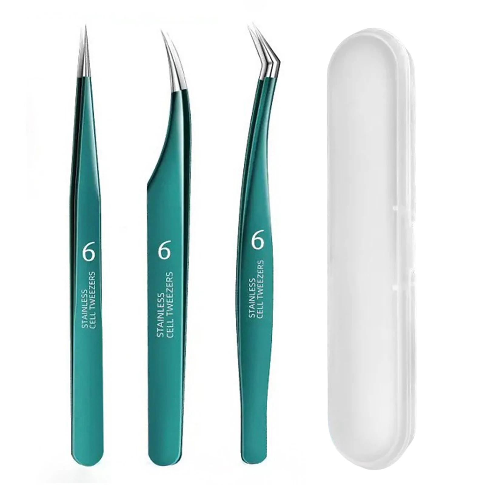 المهنية رمش تمديد الملقط DIY أدوات الرموش الصناعية المضادة للانزلاق الفولاذ المقاوم للصدأ غرامة نصائح ماكياج الجمال أداة