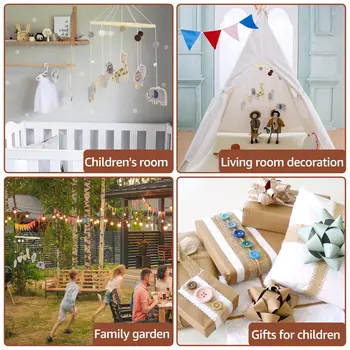 動物嬰兒床掛飾 木質懸掛式嬰兒床鈴 手工野生動物主題嬰兒房掛飾 軟木床鈴玩具 嬰兒床吊墜 6 最佳銷售 嬰兒床配件 - №1