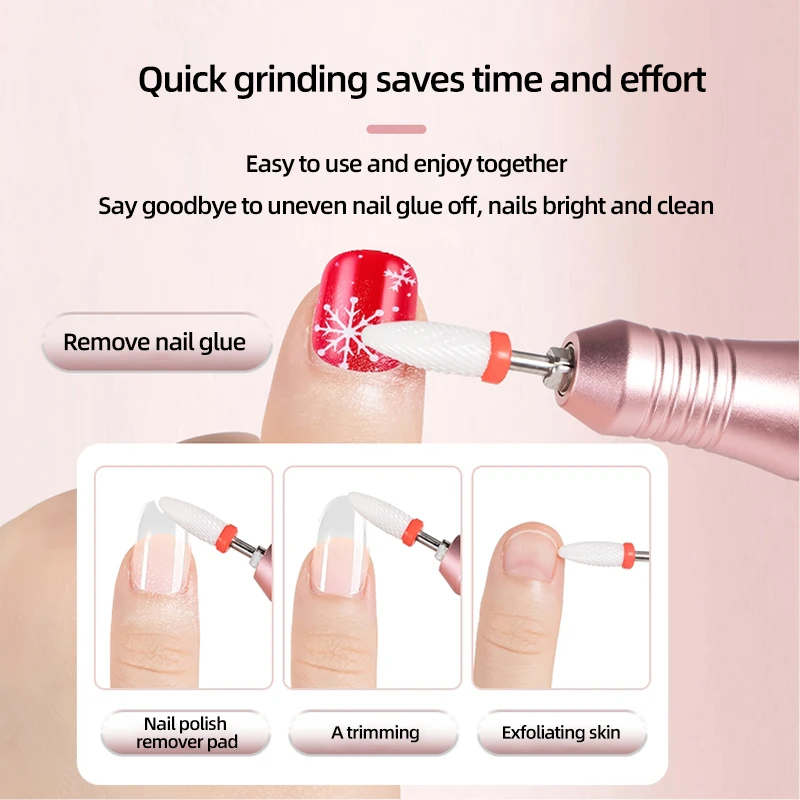 مثقاب أظافر كهربائي لاسلكي، مبرد أظافر محمول لأظافر جل الأكريليك، طقم مثقاب أظافر Efile الاحترافي مع لقم مثقاب الأظافر
