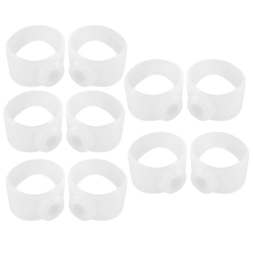 

5pcs Foot Toe Rings Magnetic Silicone Body Slimming Multi-purpose White Comfortable Non-allergenic Acupressure Fitness Jewelry