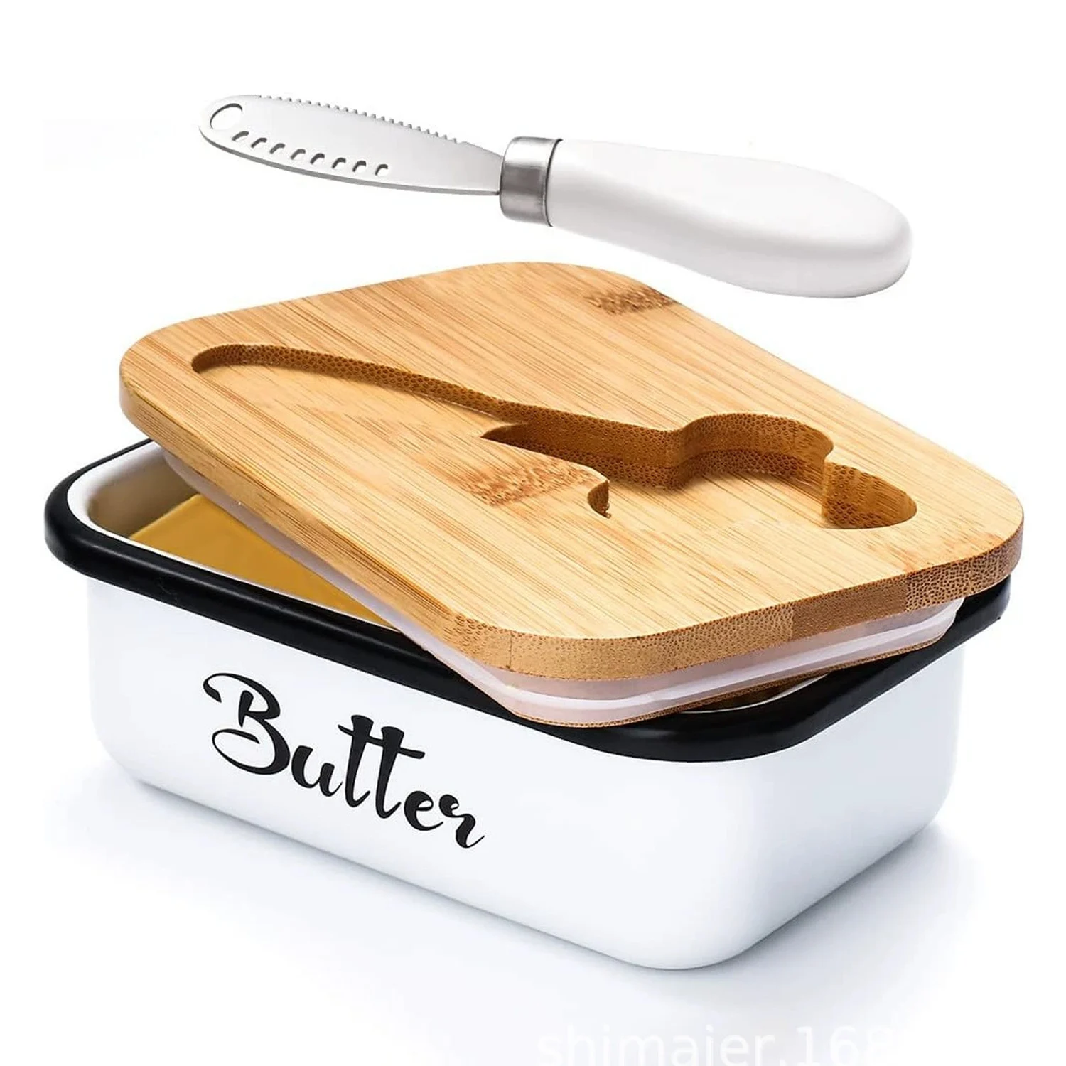 Butter Dish with Lid for Countertop, Stainless Steel Metal Butter Keeper, Multi Purpose Butter Storage Container