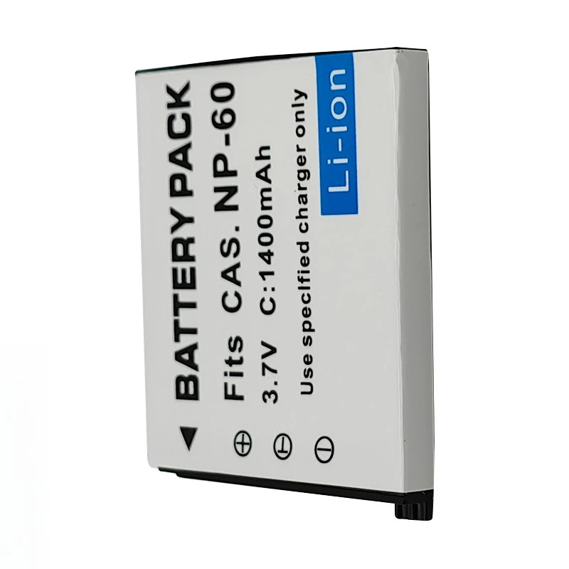 1400mAh NP-60 High-capacity Battery Suitable for Casio EX-S10 S12 Z29 Z20 Z80 Z90 Fully Decoded Replaceable Battery