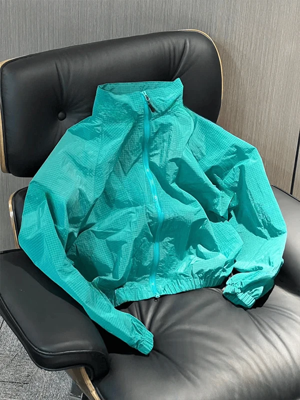 

Мужская летняя куртка Cleanfit с воротником-стойкой, защитой от солнца, из ледяного шелка, тонкая, для активного отдыха, модная, свободного кроя, с длинными рукавами