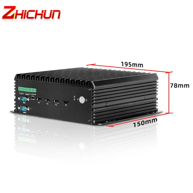 ZHICHUN M696 Embedded Fanless Intel Core I7-6650U 2.2ghz CPU 4GB RAM 64GB SSD Industrial Mini PC Quad Core Lenoo Computer GDDR3