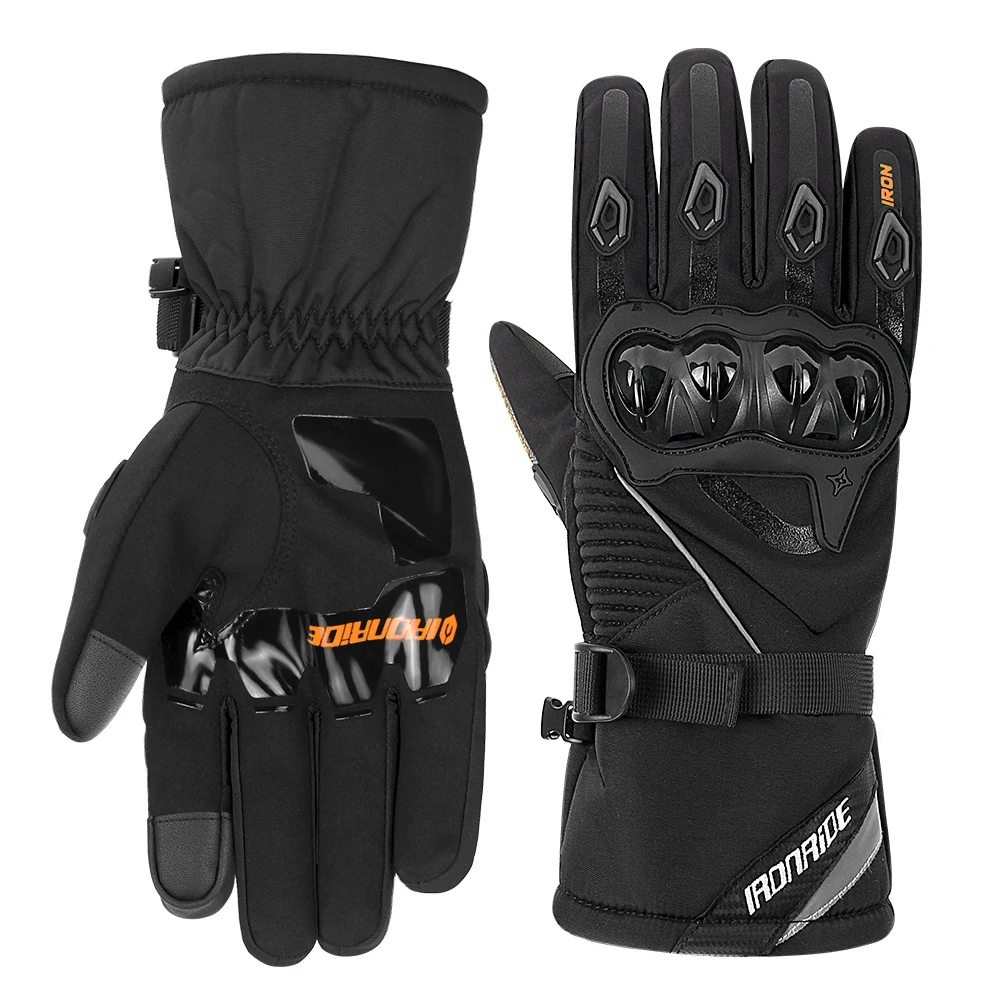 Winter Motorcycle Gloves Touch Screen Reflective Off-road Gloves Motorcycle Full Finger Gloves Windproof Warm Riding Gloves