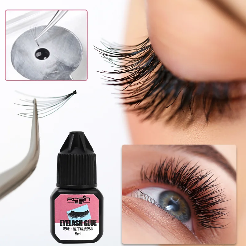 5ml No-irritant Grafted Eyelash Glue Quickily Drying Eyelashes Extension Glue Waterproof Long Lasting Firm Lash Glue Makeup Tool