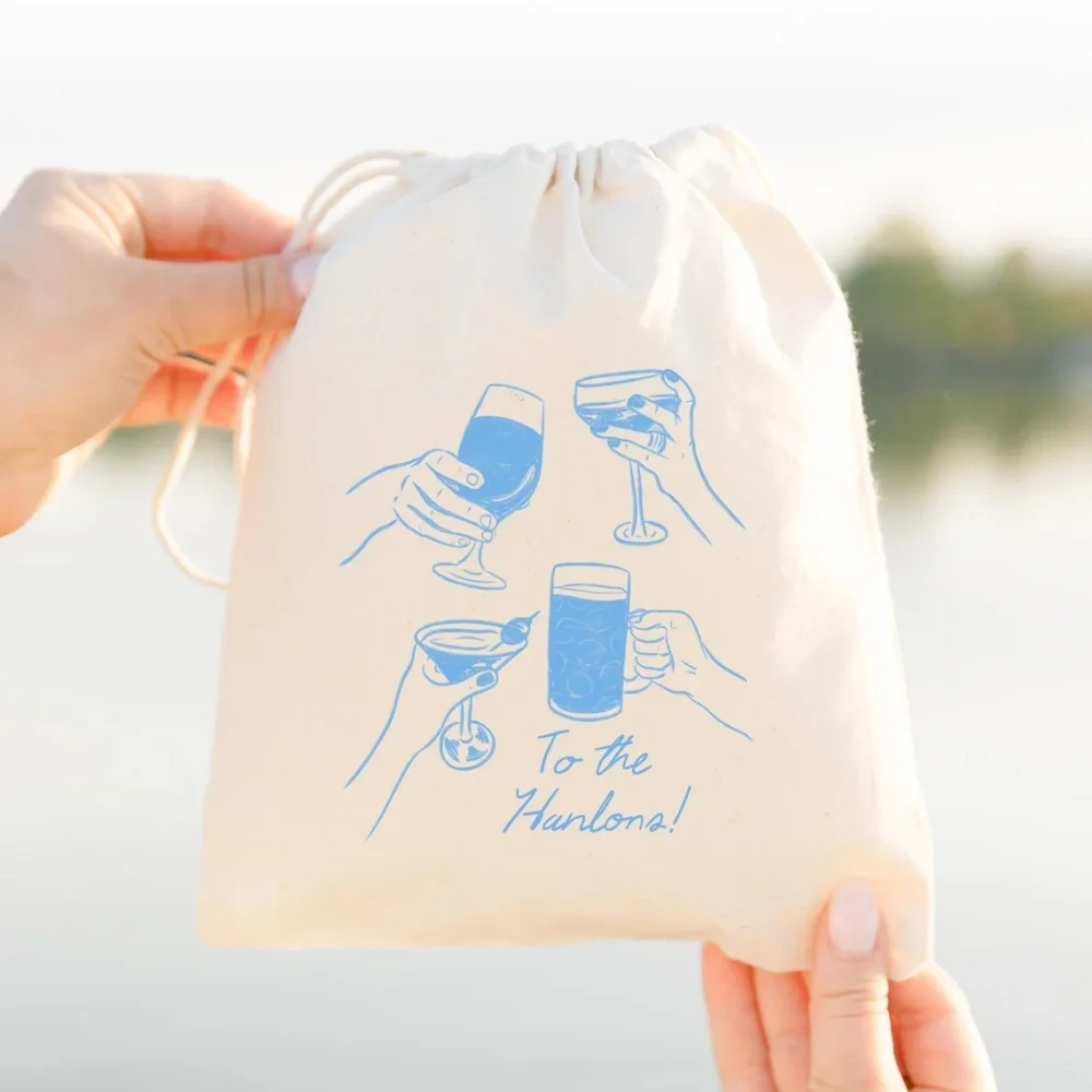 Hand Drawn Bag-Hangover Kit-Drinks Kit-Hangover Bags -Custom Recovery Kit-Bachelorette Gift-Bachelorette-Wedding Favor-Italian