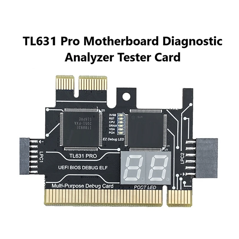 NEW-TL631 Pro Diagnostic Card+Expansion Card Diagnostic Card PCI-E Motherboard Multifunction Laptop Diagnostic Analyzer