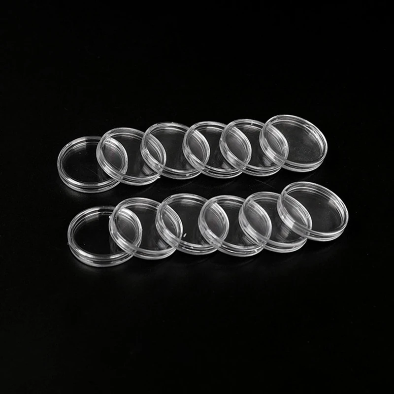 100 Stück 45mm Innen durchmesser Gedenkmünz kasten Münze Silber Dollar Aufbewahrung schutz box transparenter Kunststoff rund