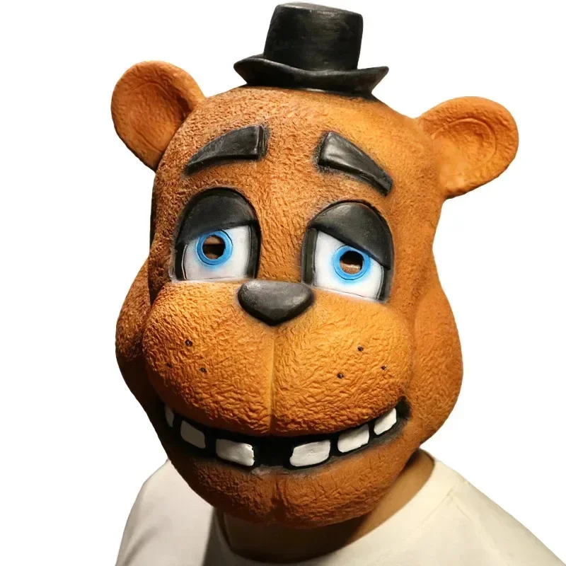 

Game FNAF Mask Freddy Fazebear Chica Foxy Halloween Party Horror Props Full Face Latex Masks Headgear