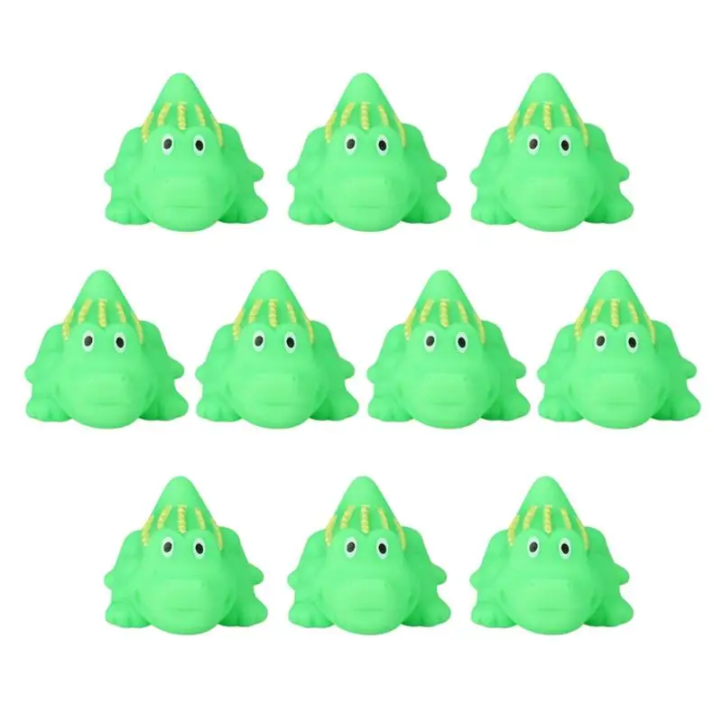 Rubber Crocodile Bath Toy 10PCS Squeeze Crocodile For Sound Cartoon Rubber Crocodile With Sound Crocodile Bath Toy Stress Relief