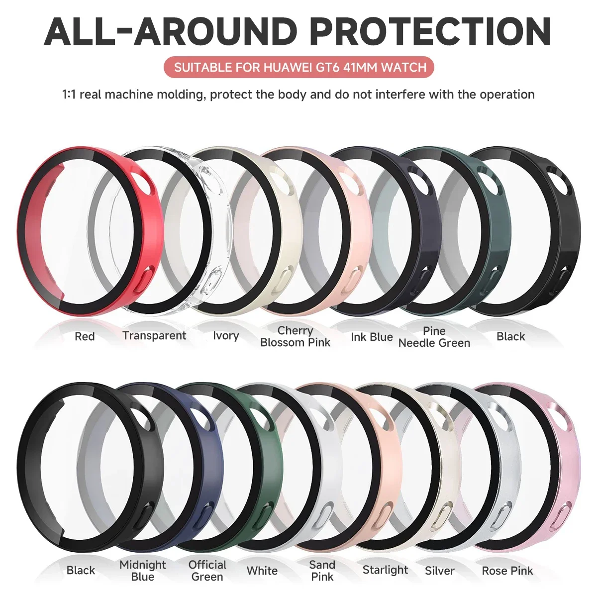 Glas + PC Cover voor Huawei Horloge GT 6 46mm 41mm Case Volledige Dekking Beschermende Bumper voor Huawei GT 6 46mm Case Gereedschap Accessoires